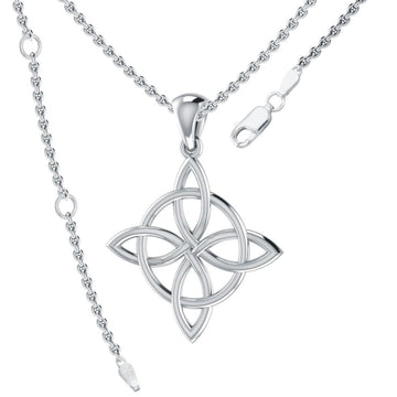 Celtic Quaternary Knot Silver Pendant TP554 - Jewelry